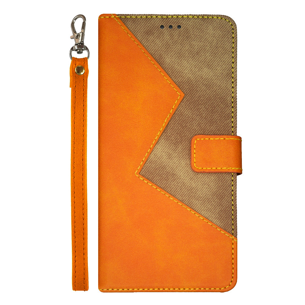 IDEWEI For ZTE Libero 5G III Card Holder Phone Case Color Splicing Leather Stand Phone Case with Wrist Strap IDEWEI For ZTE Libero 5G III Card Holder Phone Case Color Splicing Leather Stand Phone Case with Wrist Strap